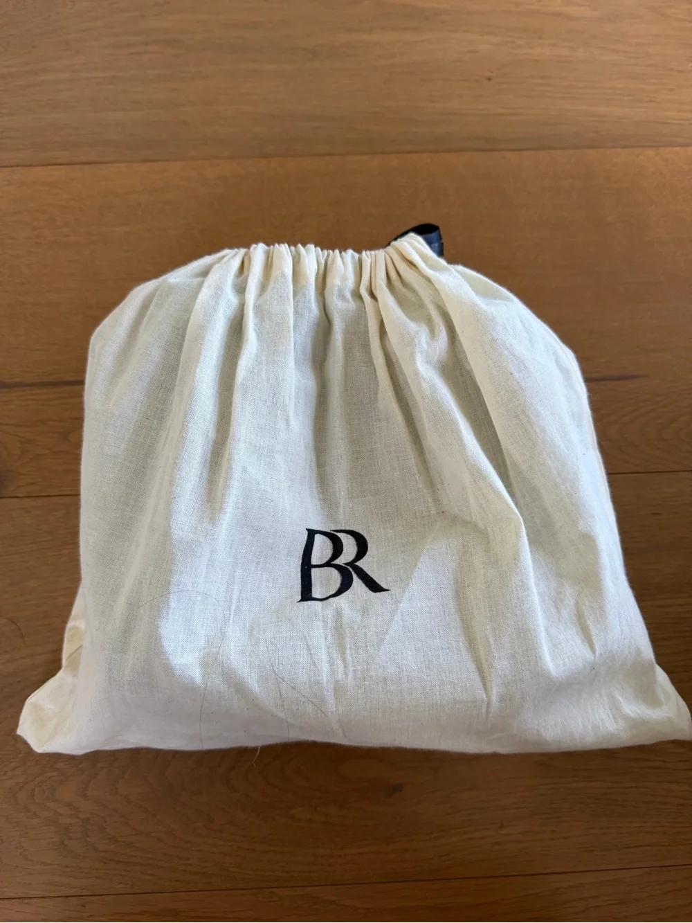 Banana Republic Black Leather Crossbody with Gold BR Monogram